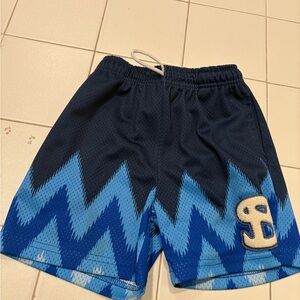 Bktsqd shirts Navy and Blue Zigzag Kids Skort